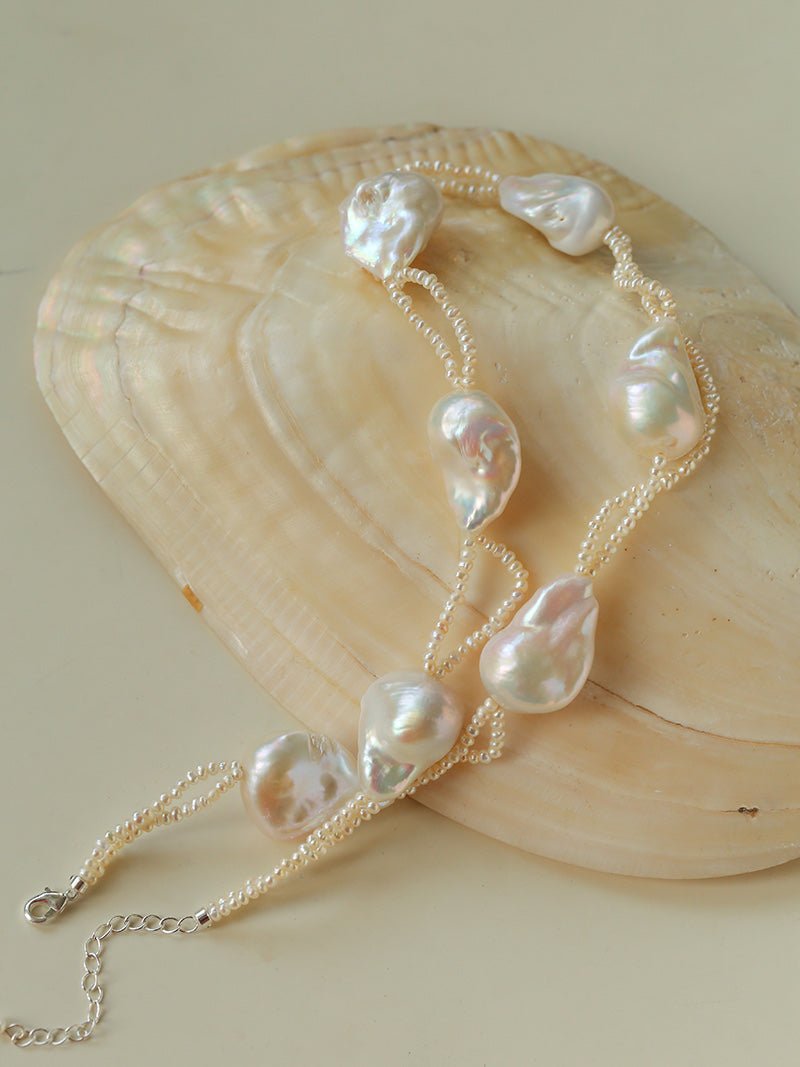 Vintage Baroque Pearl Choker Necklace | French Retro Chic - floysun