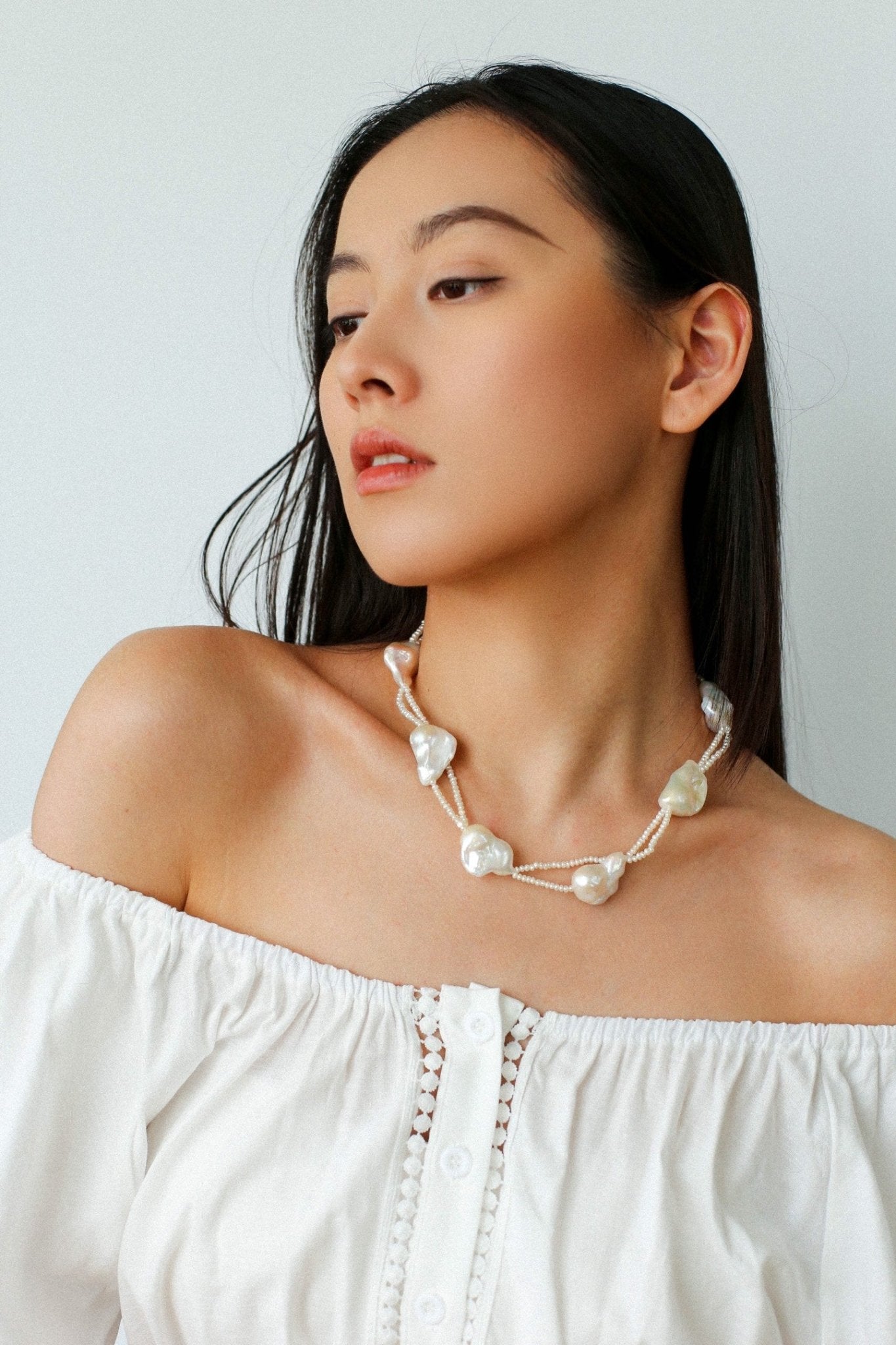 Vintage Baroque Pearl Choker Necklace | French Retro Chic - floysun