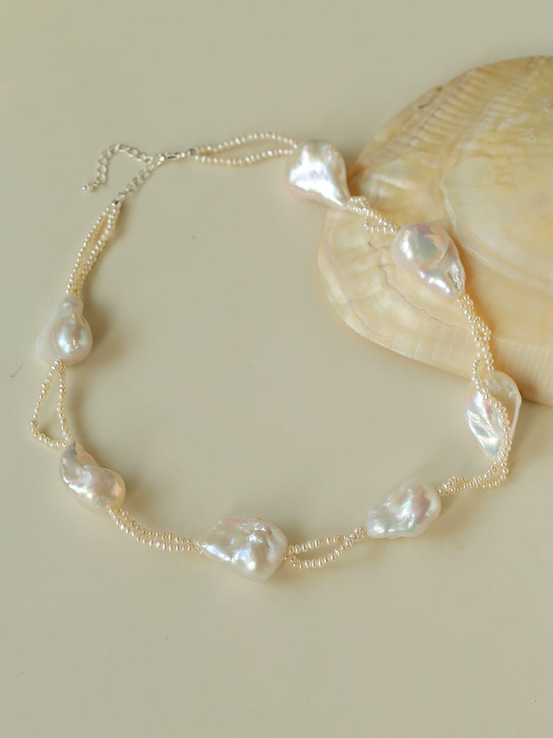 Vintage Baroque Pearl Choker Necklace | French Retro Chic - floysun