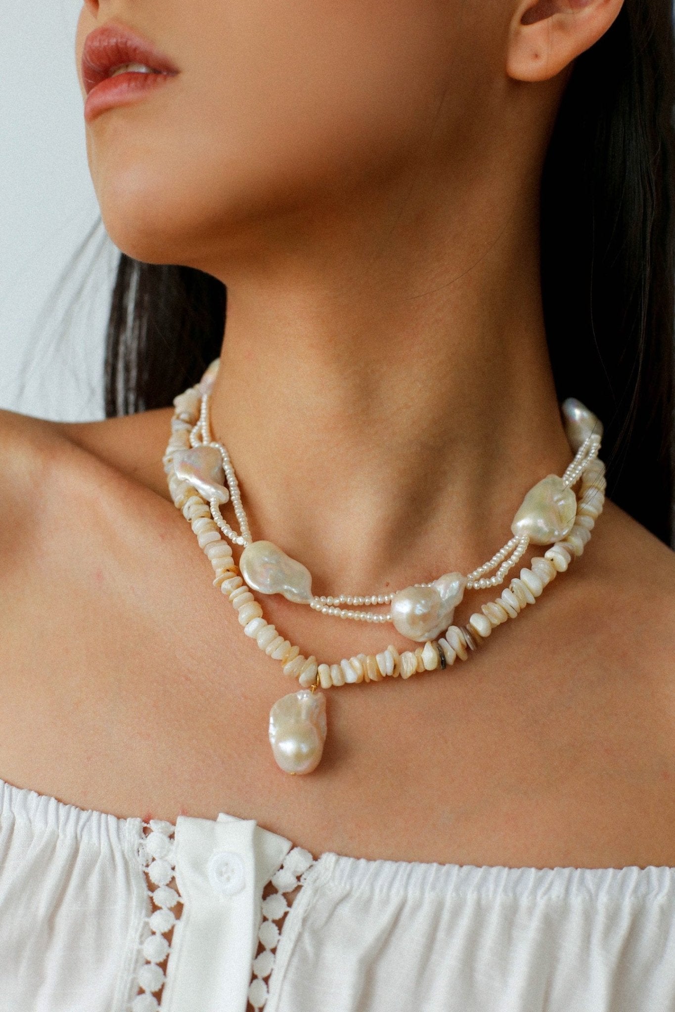 Vintage Baroque Pearl Choker Necklace | French Retro Chic - floysun