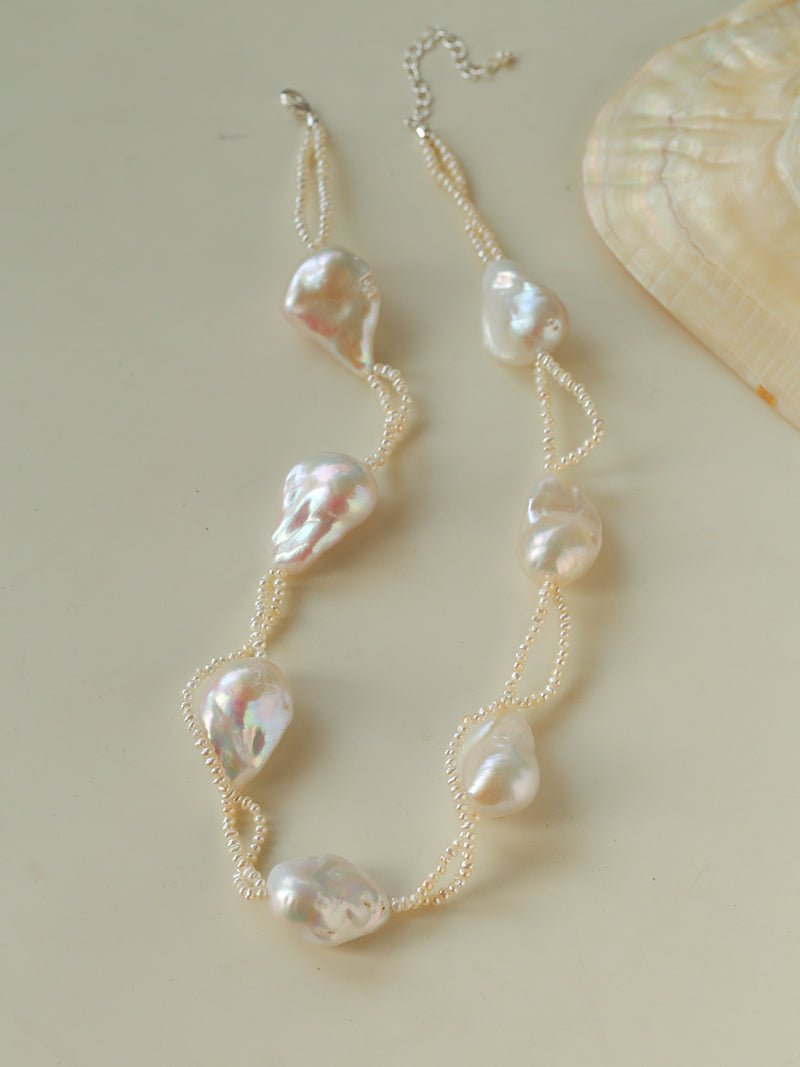Vintage Baroque Pearl Choker Necklace | French Retro Chic - floysun
