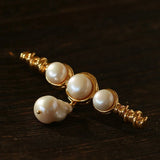 Vintage Baroque Pearl Curve Brooch - floysun
