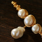 Vintage Baroque Pearl Curve Brooch - floysun