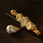 Vintage Baroque Pearl Curve Brooch - floysun