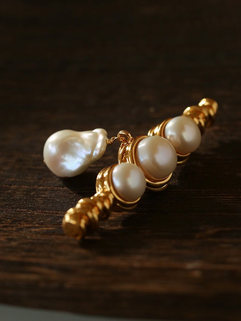 Vintage Baroque Pearl Curve Brooch - floysun