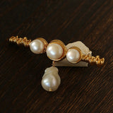 Vintage Baroque Pearl Curve Brooch - floysun