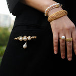 Vintage Baroque Pearl Curve Brooch - floysun