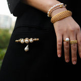 Vintage Baroque Pearl Curve Brooch - floysun