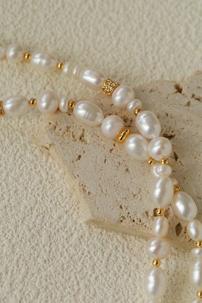 Vintage Baroque Pearl Shell Pendant Adjustable Choker Necklace - floysun