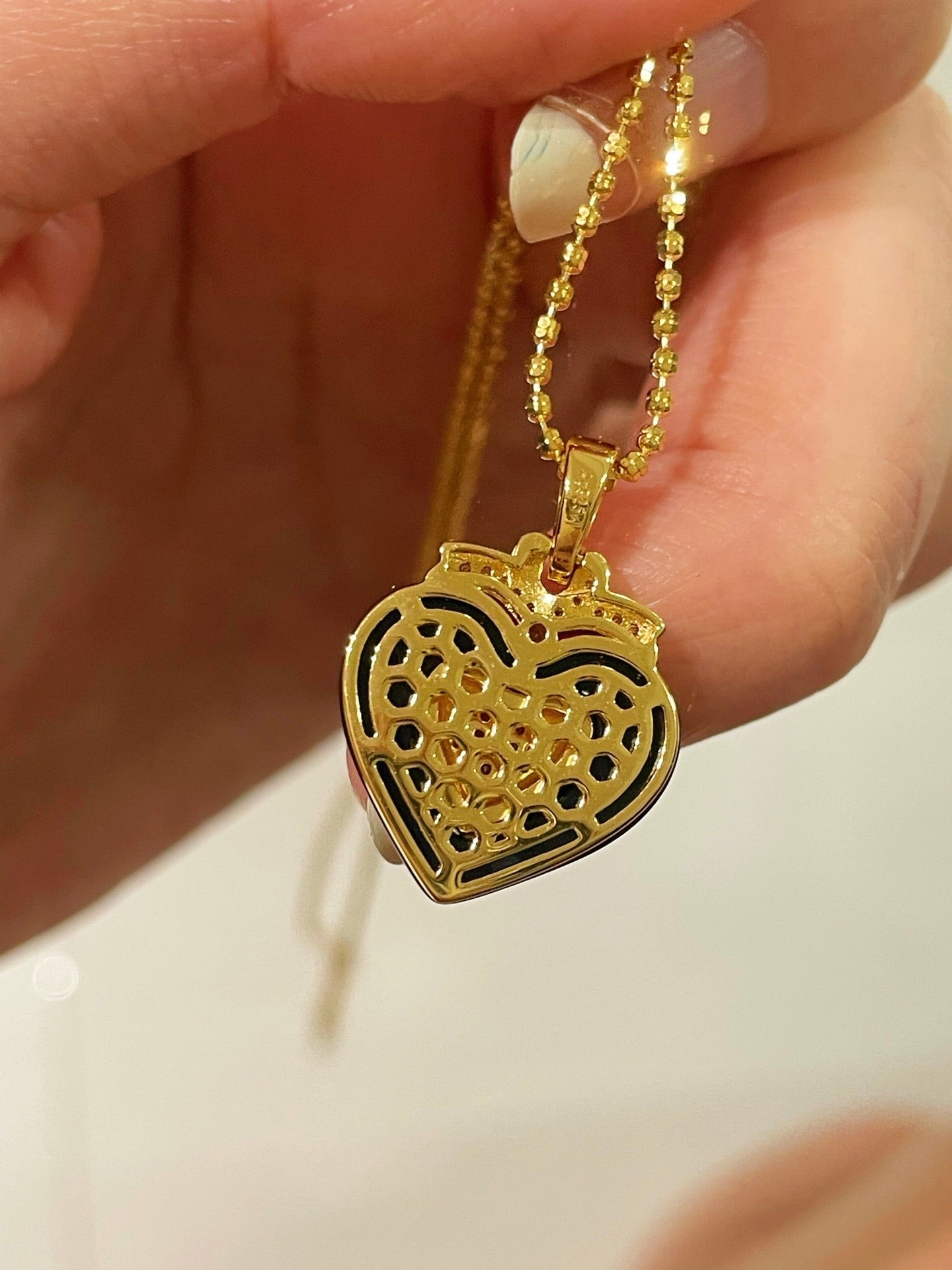 Vintage Black Agate Heart Necklace - floysun