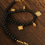 Vintage Black Onyx Multi - Pendant Necklace - floysun