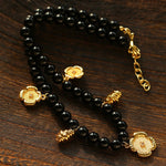 Vintage Black Onyx Multi - Pendant Necklace - floysun