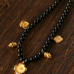Vintage Black Onyx Multi - Pendant Necklace - floysun