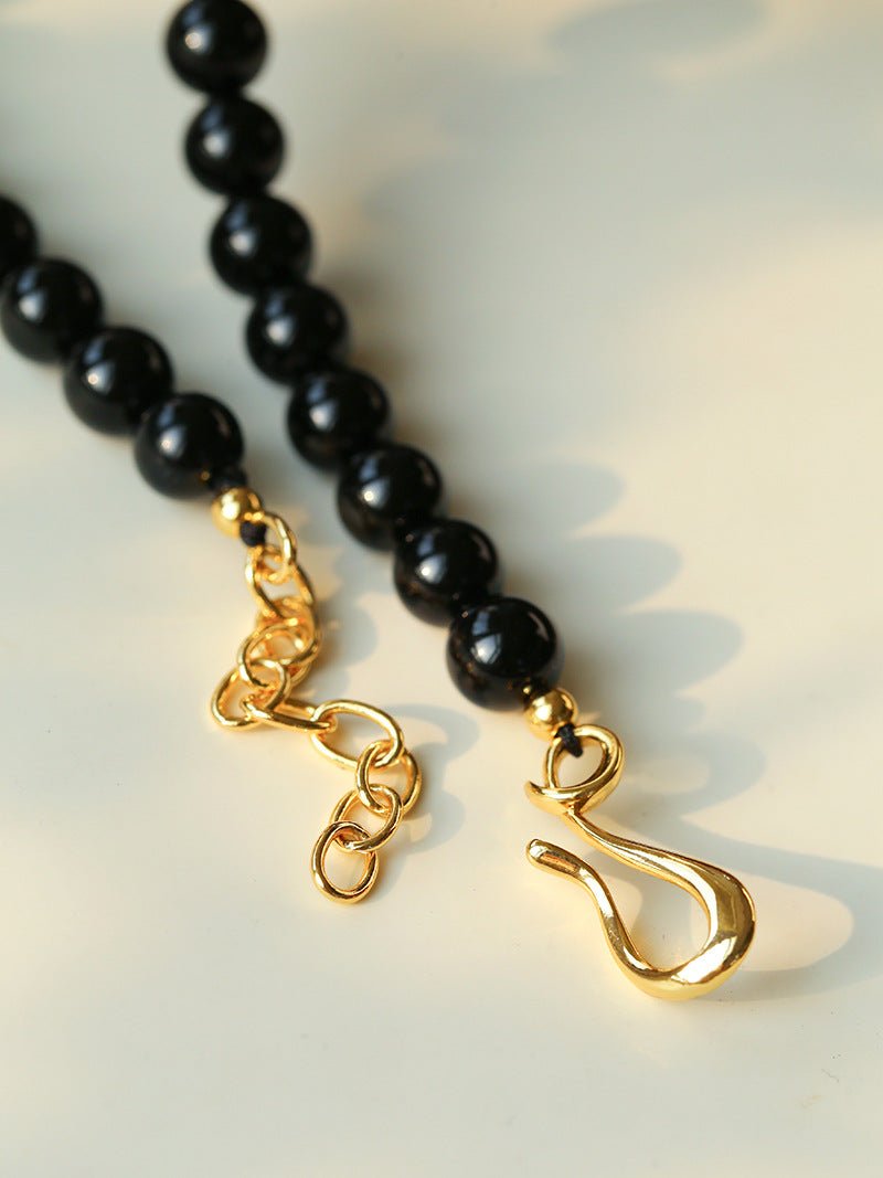 Vintage Black Onyx Multi - Pendant Necklace - floysun