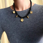 Vintage Black Onyx Multi - Pendant Necklace - floysun