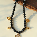 Vintage Black Onyx Multi - Pendant Necklace - floysun