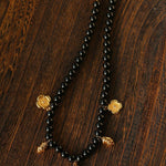 Vintage Black Onyx Multi - Pendant Necklace - floysun