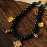 Vintage Black Onyx Multi - Pendant Necklace - floysun