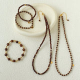 Vintage Bohemian Golden Silk Sandalwood Beaded Collarbone Necklace - floysun
