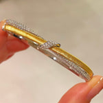 Vintage Brushed Cross Knot Bangle - floysun