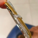 Vintage Brushed Cross Knot Bangle - floysun