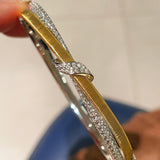 Vintage Brushed Cross Knot Bangle - floysun