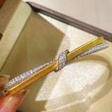 Vintage Brushed Cross Knot Bangle - floysun