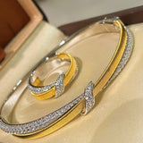 Vintage Brushed Cross Knot Bangle - floysun