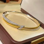 Vintage Brushed Cross Knot Bangle - floysun