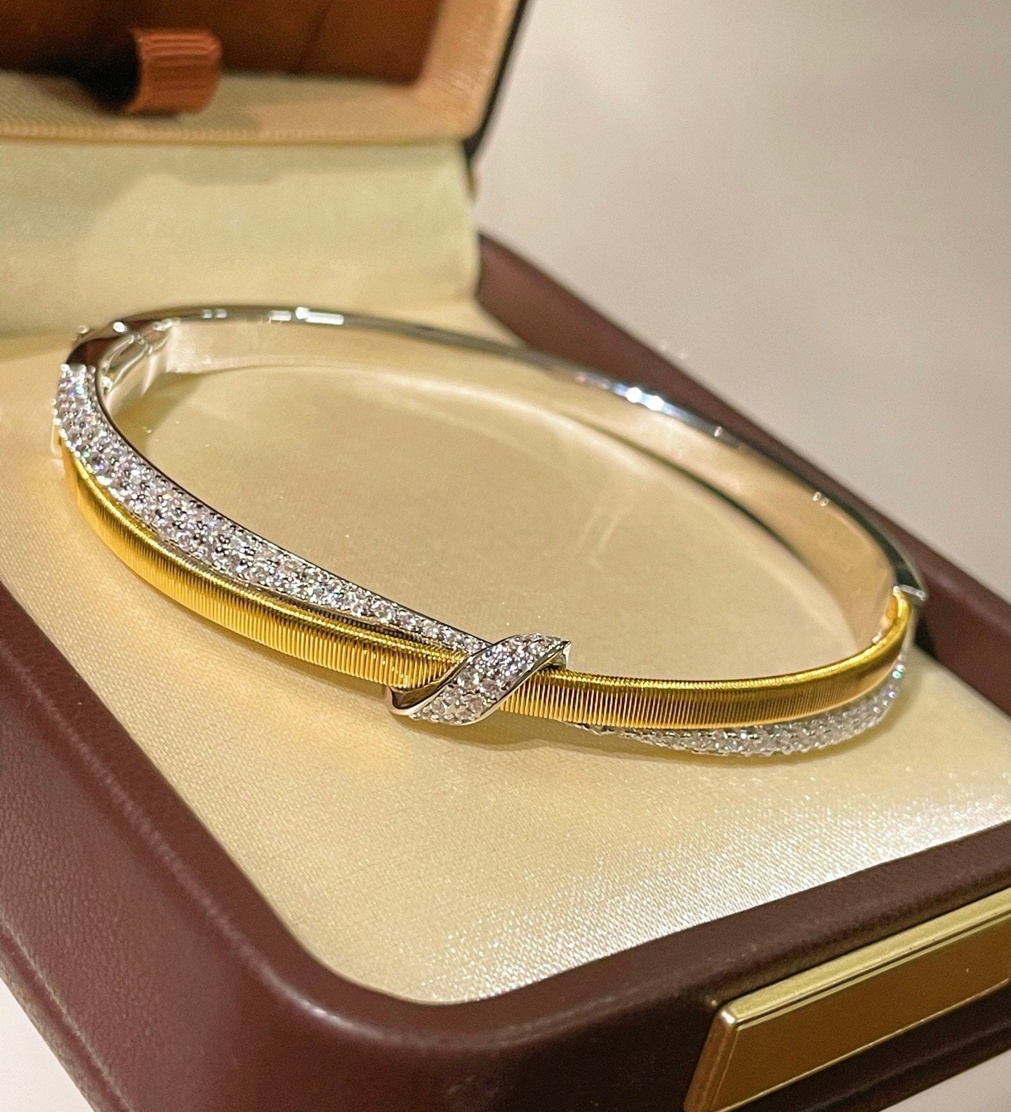 Vintage Brushed Cross Knot Bangle - floysun
