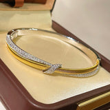 Vintage Brushed Cross Knot Bangle - floysun
