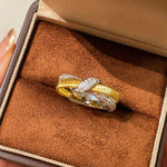 Vintage Brushed Cross Ring - floysun