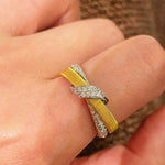 Vintage Brushed Cross Ring - floysun