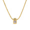 Vintage Brushed Floral Cubic Zirconia Pendant Necklace - floysun