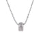 Vintage Brushed Floral Cubic Zirconia Pendant Necklace - floysun