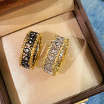 Vintage Carved Leaf Two - Tone Ring - floysun