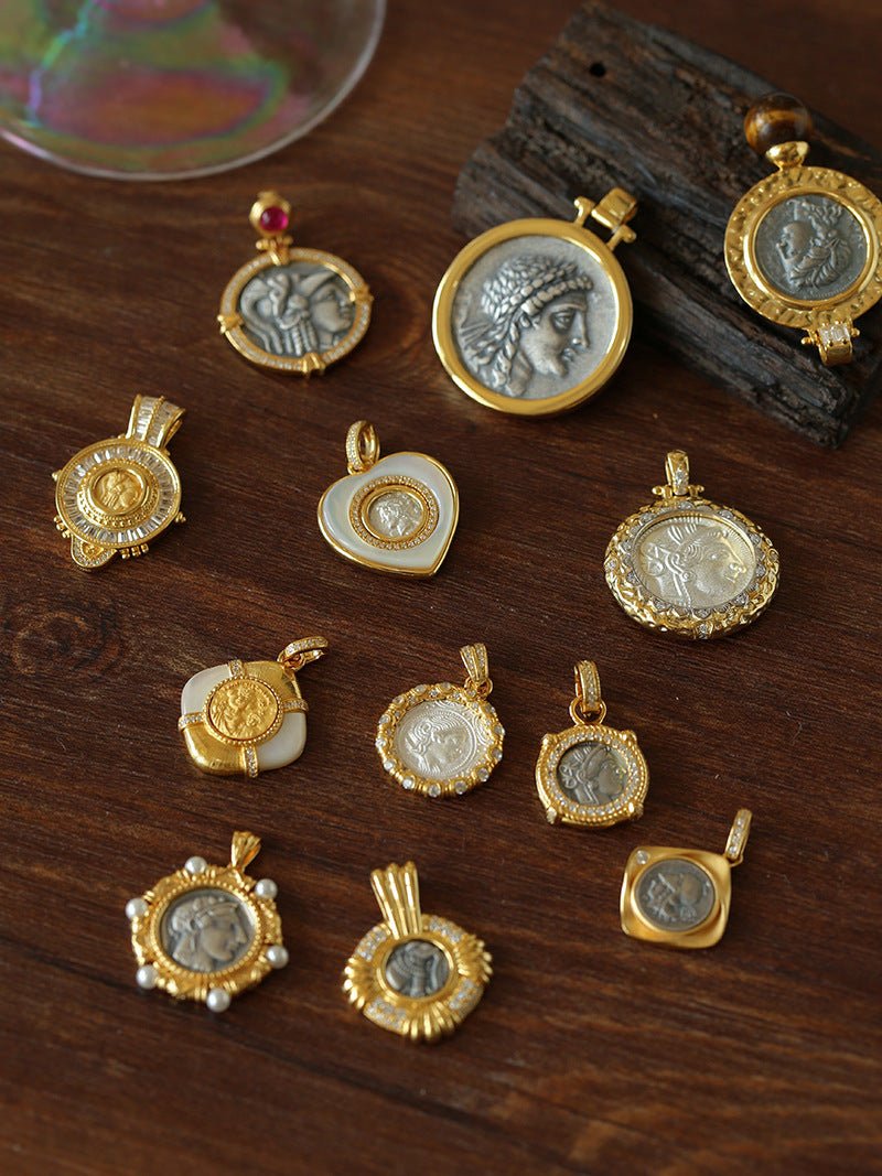 Vintage Coin Pendant Collection – Mix & Match Chains & Pearl Necklaces - floysun