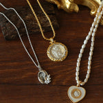 Vintage Coin Pendant Collection – Mix & Match Chains & Pearl Necklaces - floysun