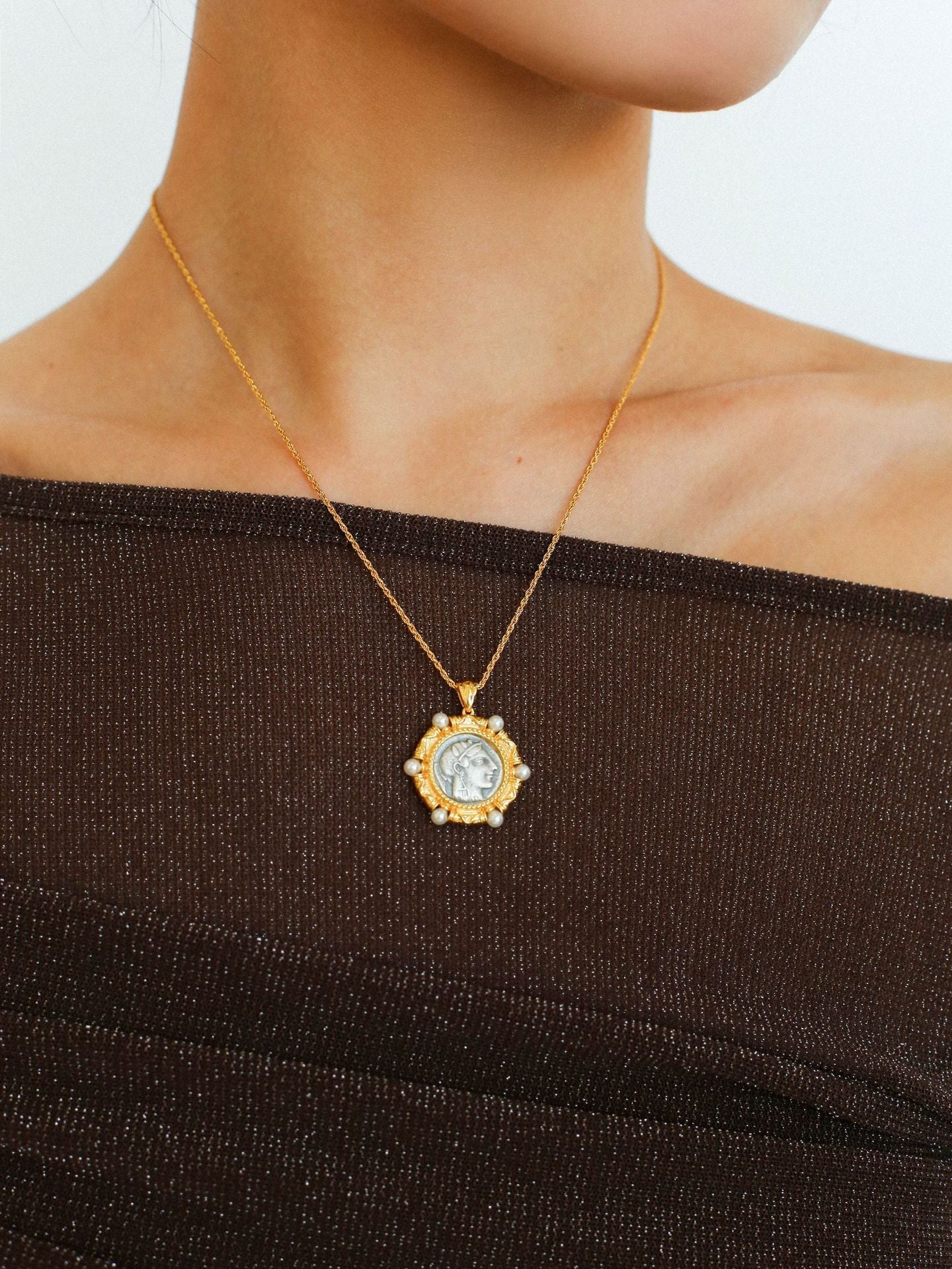 Vintage Coin Pendant Collection – Mix & Match Chains & Pearl Necklaces - floysun