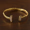 Vintage Crinkled Tin Foil Textured Pearl Open Cuff Bracelets - floysun
