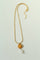 Vintage Crystal Teardrop & Agate Square Pendant Necklace - floysun