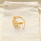 Vintage Designer Laurel Leaf Statement Open Ring - floysun