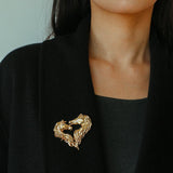 Vintage Double - Horse Heart Brooch - floysun