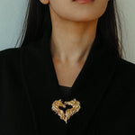 Vintage Double - Horse Heart Brooch - floysun