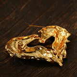 Vintage Double - Horse Heart Brooch - floysun