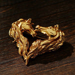 Vintage Double - Horse Heart Brooch - floysun