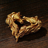 Vintage Double - Horse Heart Brooch - floysun