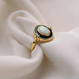 Vintage Elegant Enamel Opal Ring - floysun