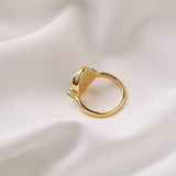 Vintage Elegant Enamel Opal Ring - floysun