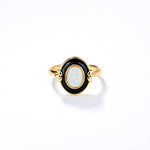 Vintage Elegant Enamel Opal Ring - floysun